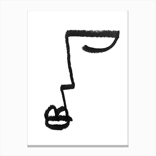 One Line Face Drawing Canvas Print