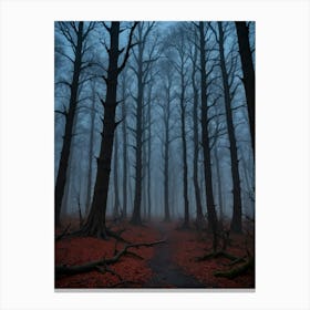 The Horror That Stalks the Night Woods Canvas Print