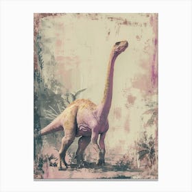 Muted Pastels Dinosaur Lilac 2 Canvas Print