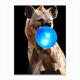 Hyena chwing bubble gum Canvas Print