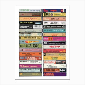 1963 Music - Cassette Print - Born in '63 - 61st Birthday Canvas Print