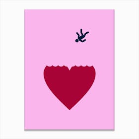 Ever Fallen In Love Pink Canvas Print