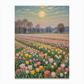 Tulip Field In Bloom Canvas Print