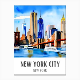 New York City Colorful 3 Canvas Print