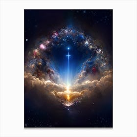 Heaven's Gate #1.3 [DALL-E 2/AI/ML art] — space art abstract poster, aesthetic poster, astrological esoteric psychedelic poster, aura art Canvas Print