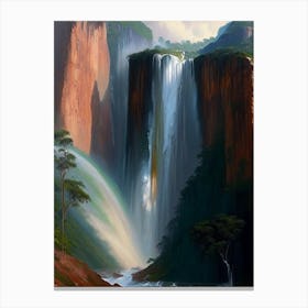 Angel Falls, Venezuela Peaceful Oil Art 3 Canvas Print