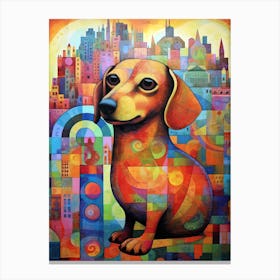 Dachshund City Canvas Print