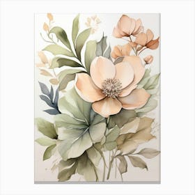 Watercolor Flowers 5 Canvas Print