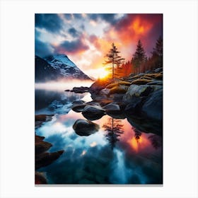 Sunrise In Norway Canvas Print