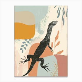 Lizard Abstract Modern Illustration 3 Canvas Print