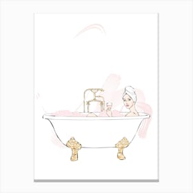 Bubbles and Rose Canvas Print