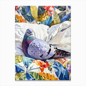 Pigeon bird animal illustration art Canvas Print