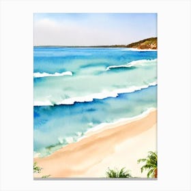 Coral Bay Beach, Australia Watercolour Canvas Print