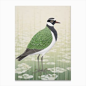 Ohara Koson Inspired Bird Painting Lapwing 1 Canvas Print