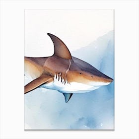 Goblin Shark 3 Watercolour Canvas Print