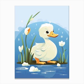 Baby Animal Illustration  Duck 8 Canvas Print