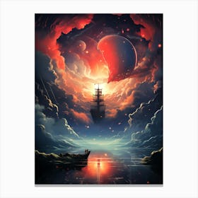 Ship In The Sky 5 Canvas Print