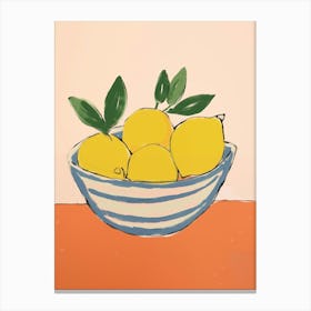 Lemons In A Bowl 1 Canvas Print