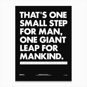 One Small Step For Man Canvas Print