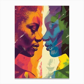 Portrait Of Two Women Canvas Print