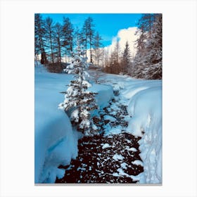 Snow River Canvas Print