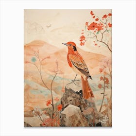 Robin 1 Detailed Bird Painting Canvas Print