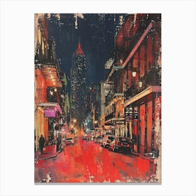 Retro New Orleans Painting Style 1 Canvas Print