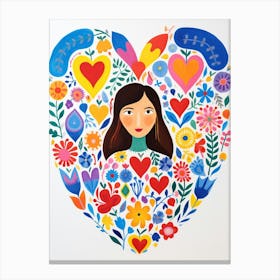 Nature & Patterns Heart Illustration Of A Person 3 Canvas Print
