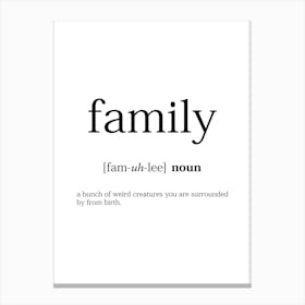 Family Meaning Canvas Print