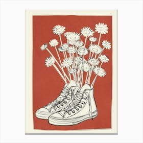 Floral Sneakers 1 Canvas Print
