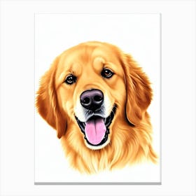 Golden Retriever Illustration dog Canvas Print