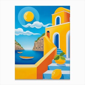 Greece Painting Canvas Print