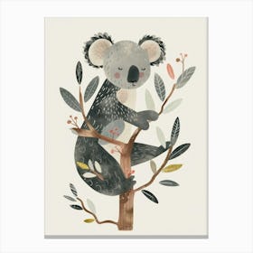 Charming Nursery Kids Animals Koala 3 Canvas Print