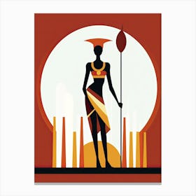 Minimalist Impressions: African Tribe Unveiled Canvas Print