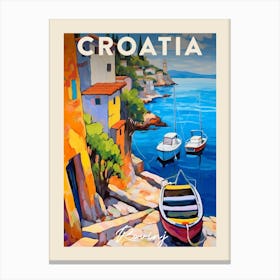 Rovinj Croatia 1 Fauvist Painting Travel Poster Canvas Print