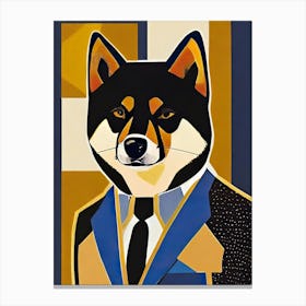 Shiba Inu Painting Canvas Print