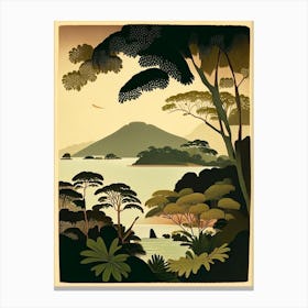 Komodo Island Indonesia Rousseau Inspired Tropical Destination Canvas Print