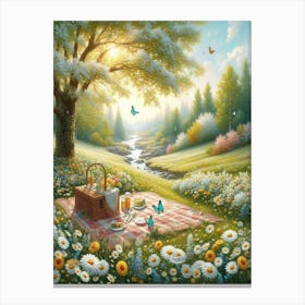 Picnic In The Countryside Canvas Print