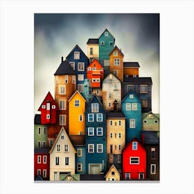 Colorful Houses 2 Canvas Print