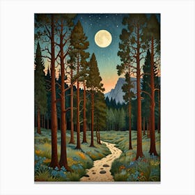 William Morris Yosemite Forest Canvas Print