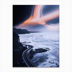 Road To Earth Black Hole Canvas Print