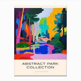 Abstract Park Collection Poster El Retiro Park Madrid Spain 2 Canvas Print