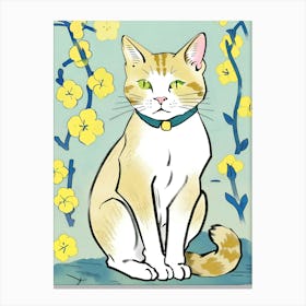 Van Gogh cat Canvas Print