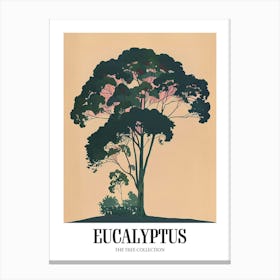 Eucalyptus Tree Colourful Illustration 3 Poster Canvas Print