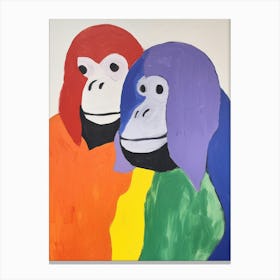 Colourful Kids Animal Art Orangutan 2 Canvas Print