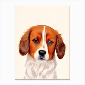 Nederlandse Kooikerhondje Illustration dog Canvas Print