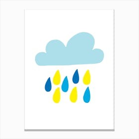 Blue Rain Cloud Canvas Print