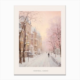 Dreamy Winter Painting Poster Montreal Canada 2 Canvas Print