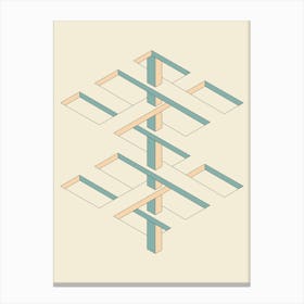 Unsupported Impossible Object Abstract Minimal Canvas Print