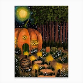 Halloween Pumpkin Home Canvas Print